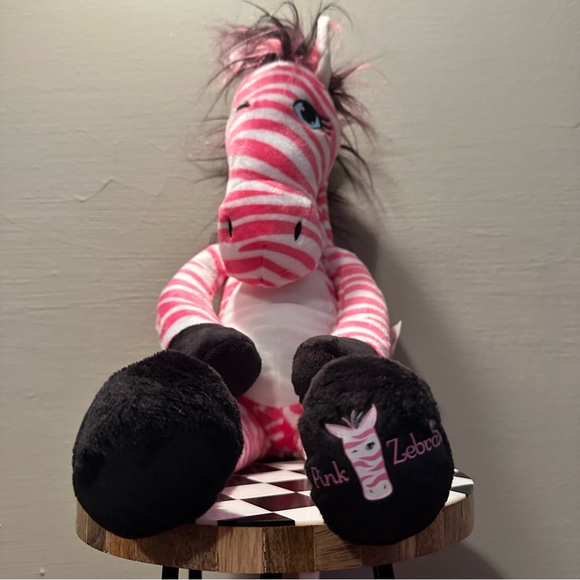 Pink Zebra Plush 21" Paisley Plush - Picture 4 of 5